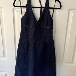 Vintage Denim Halter Dress - Y2K - 2000s - Size 9 Juniors
